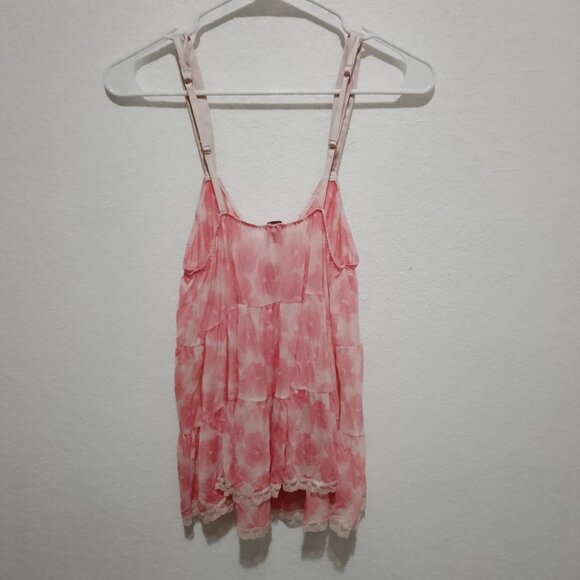 Victoria's Secret Vintage Babydoll Lingerie Unlined Sheer Mesh Floral Top size M - Picture 4 of 9